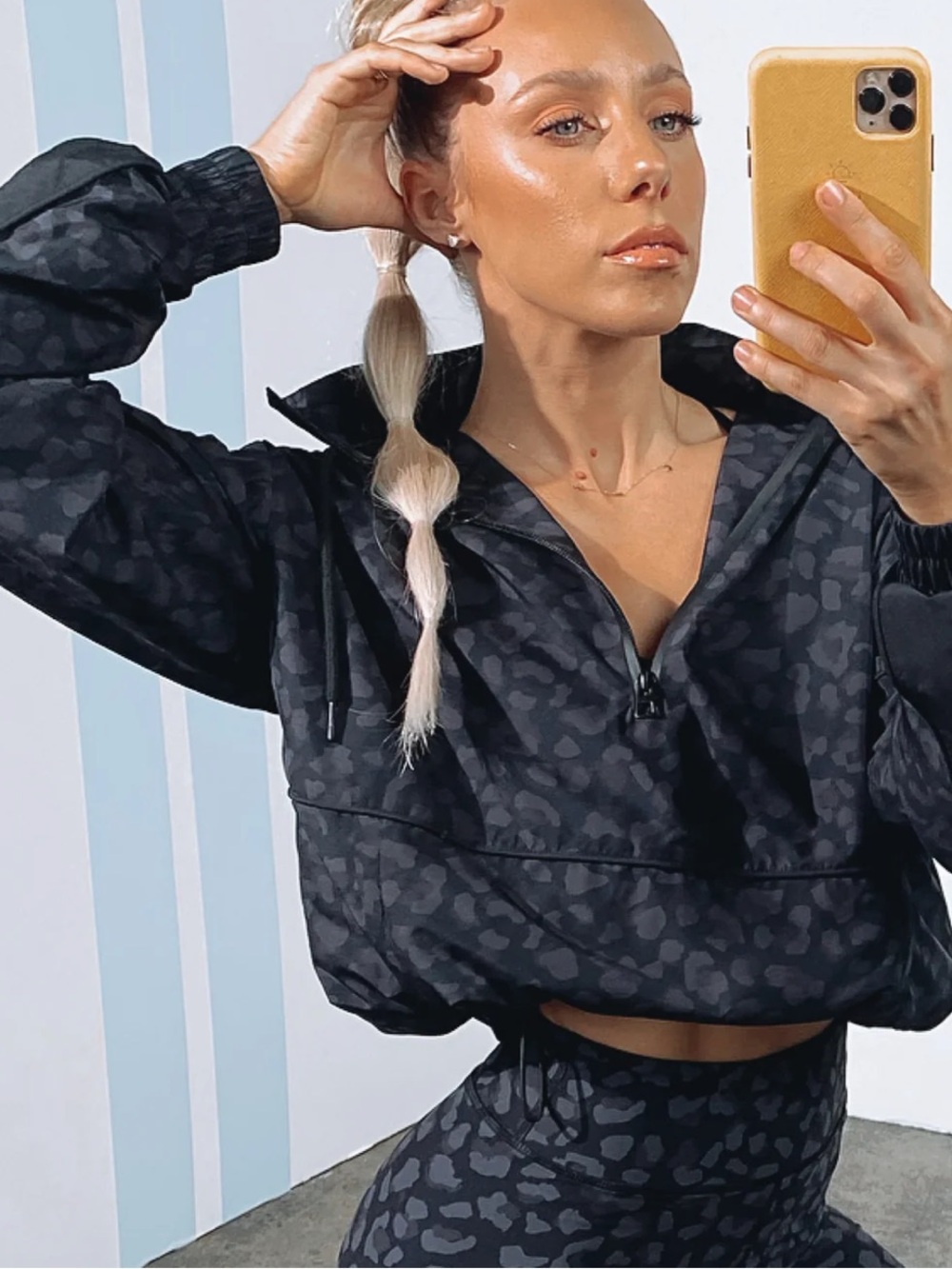 White Fox Boutique Skyler Windbreaker Midnight Camo